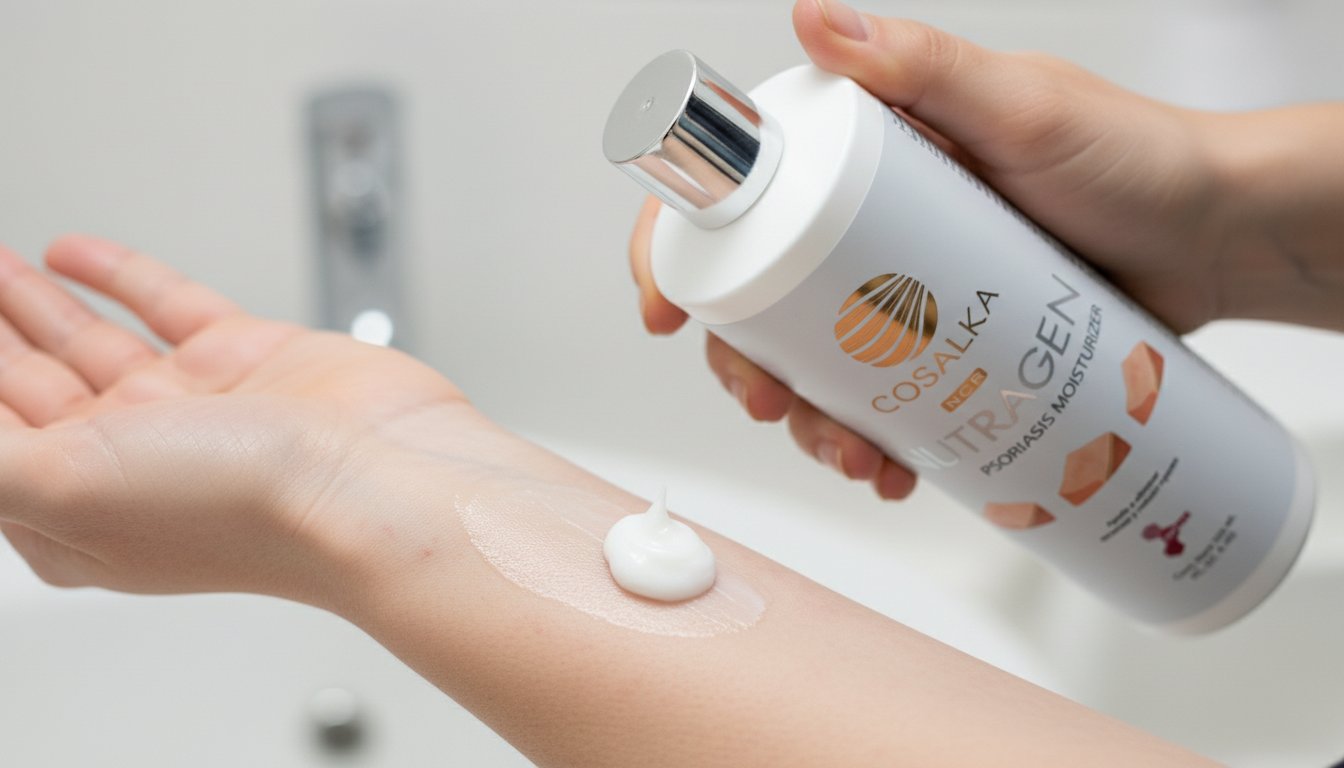 Modo de uso Nutragen Paso 1 — aplicación diaria para psoriasis